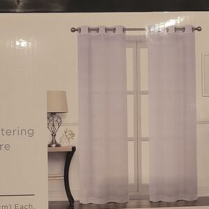 2 panels Sheer Window Panel Pair